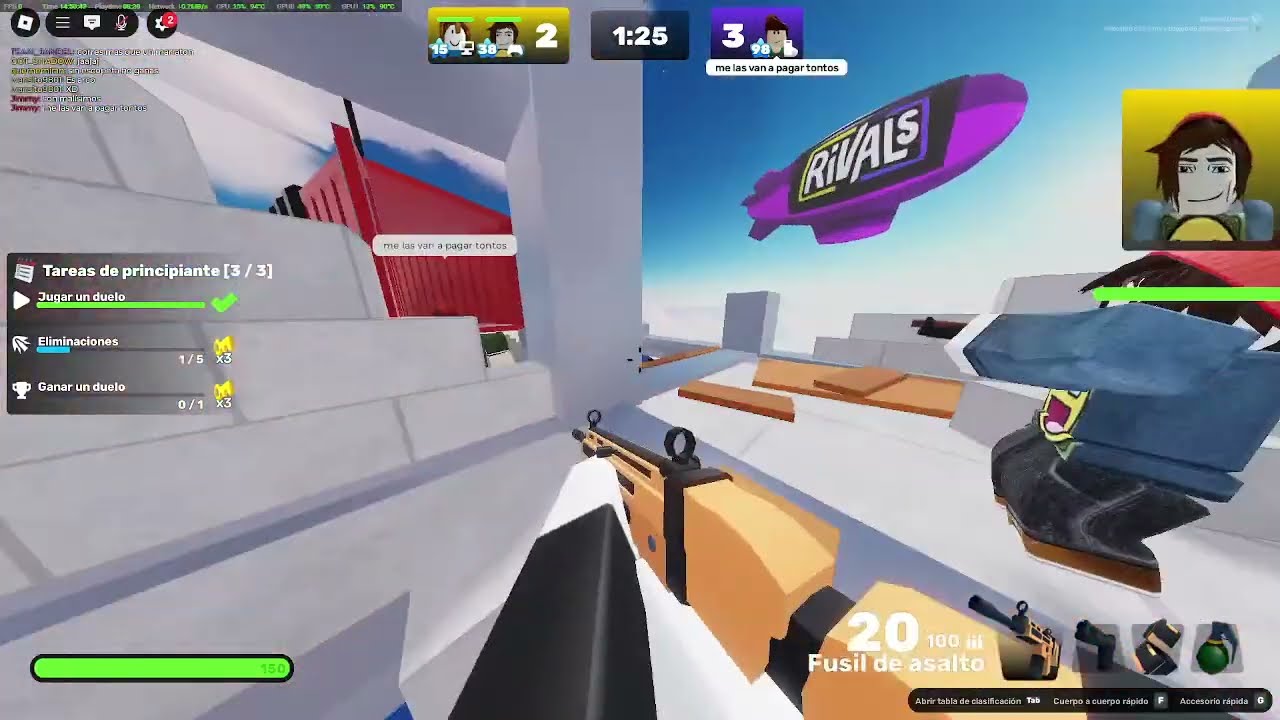 JUGANDO ROBLOX RIVALS CON MI HIJO Y MIRA LO QUE PASO - YouTube