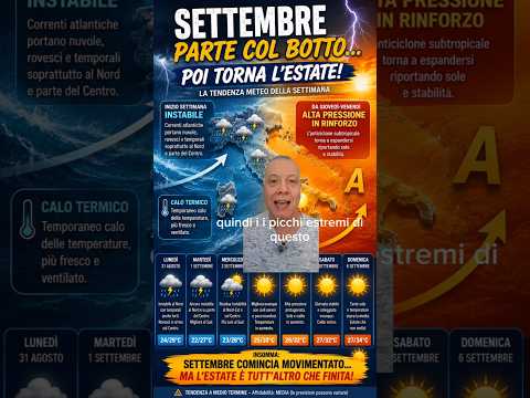 Video SETTEMBRE PARTE COL BOTTO Temporali, poi TORNA LESTATE!