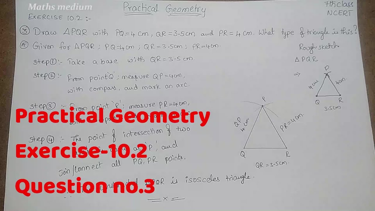 Exercise-10.2 Question no.3-Practical Geometry-7th class-ncert