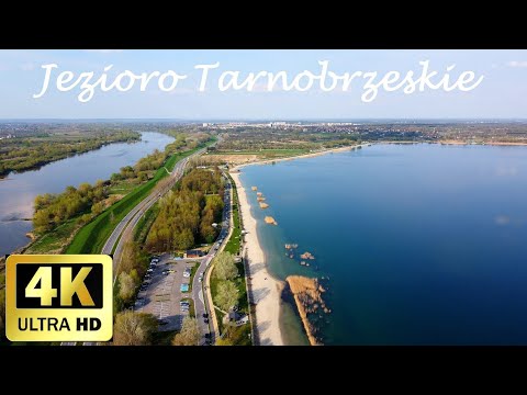 Jezioro Tarnobrzeskie - Machów z lotu ptaka / drona Super miejsce na weekend