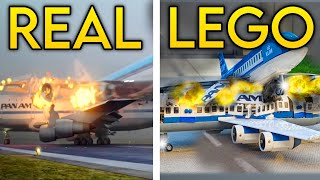 Plane Crash Animation VS Lego Recreation FULL MOVIE