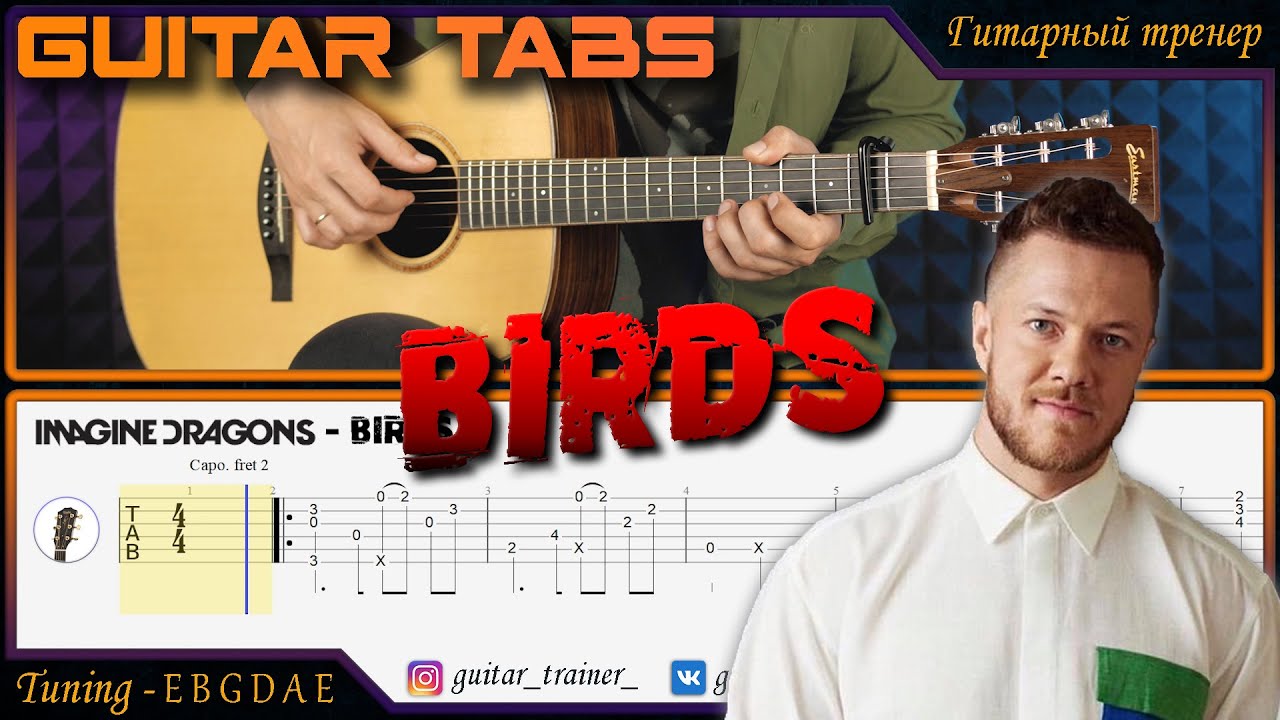 Imagine Dragons Birds (Fingerstyle guitar Lesson) YouTube