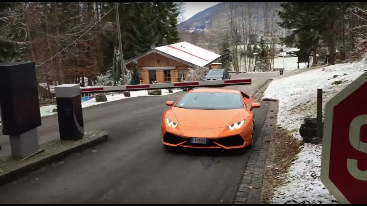 画像: Lamborghini Huracán Limbo Schranke youtu.be