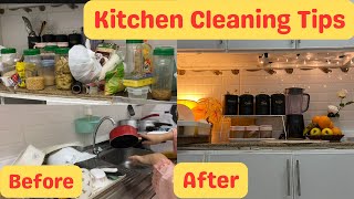 Kitchen Deep Cleaning | Hygienic Kitchen | Kitchen Cleaning Tips | Useful Kitchen Cleaning Hacks