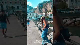 Biquini E Saída De Praia Lurex Azul Cobalto