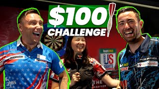 Gerwyn Price And Luke Humphries Take On The 100 Darts Challenge