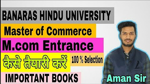 BHU M.com Entrance कैसे तैयारी करें || Books || Syllabus | Commerce Nation