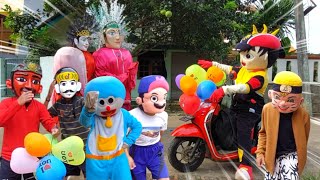 Ondel Jatuh | Badut Boboiboy Jualan Banyak Balon | Badut Jail Mencuri Balon Boboiboy