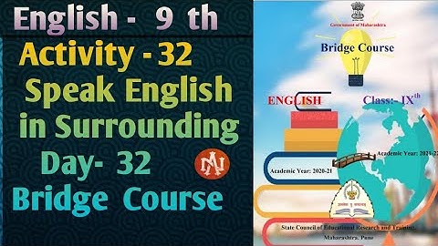 Std.9 English Activity -32 | Bridge  course | Observation of Picture | Narayani Tech Academy