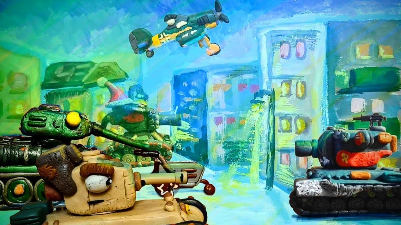 Новогодний коллаб - печенье в параллельных вселенных-мультики про танки