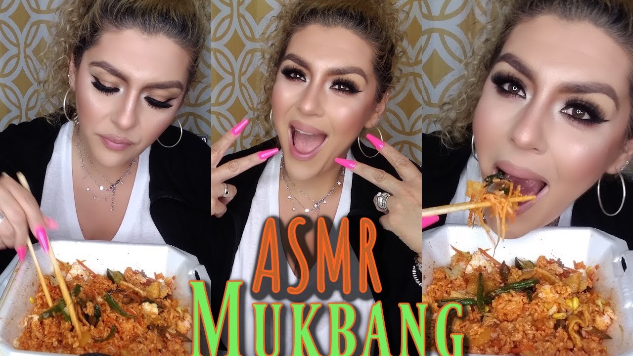 ASMR MUKBANG (Eating Korean) Bibimbap* Mixed Rice With Meat And Assorted Vegetables