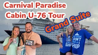 Carnival Paradise Cabin U-76 Grand Suite Tour