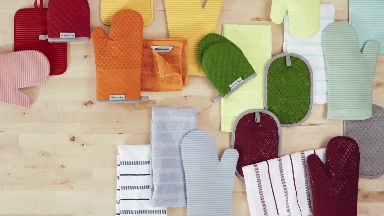 KitchenAid Ribbed Silicone Oven Mitts – Heat Resistant 500°F, 2-Pack 🧤