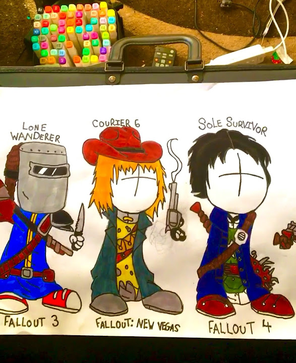 My Attempt At Drawing Fallout Protagonist’s As Grunts From Madness