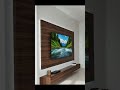PANNELLO PORTA TV EFFETTO LEGNO NOCE - TV WALL UNIT CON STAFFA TV INCLUSA E RETROILLUMINAZIONE LED