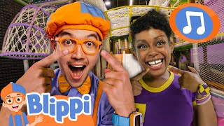 🤯 Head, Shoulders, Knees, And Toes 🙌 | Blippi Music Videos! | Sing Along With Me! | Kids Songs