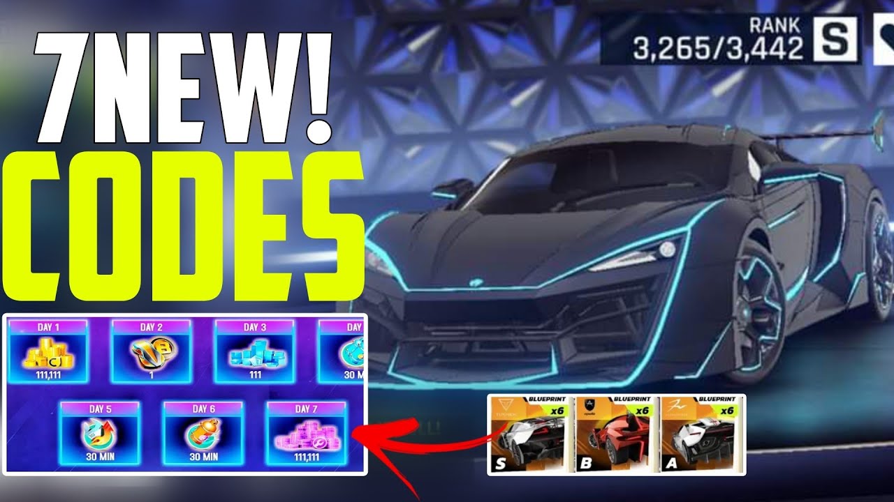 ⚠️New Update!⚠️ASPHALT 9 LEGENDS REDEEM CODES 2024 - ASPHALT 9 REDEEM ...