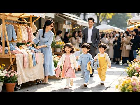 【全集】3個萌寶化身「小模特兒」幫助媽咪賣衣服，不僅吸引了許多買家，更是在人群中一眼認出爹地！💖
