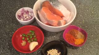Salmon fish poriyal or kaala meen poriyal