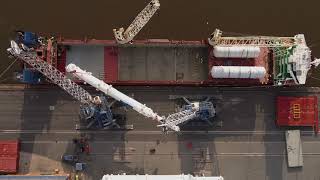 Projektfilm Aus Bremerhaven F.h. Bertling Transport Of Two Heavy Heat Exchangers To Russia