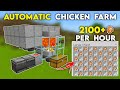 BEST 1.21 AUTOMATIC CHICKEN FARM TUTORIAL In Minecraft Bedrock (MCPE/Java/PC)