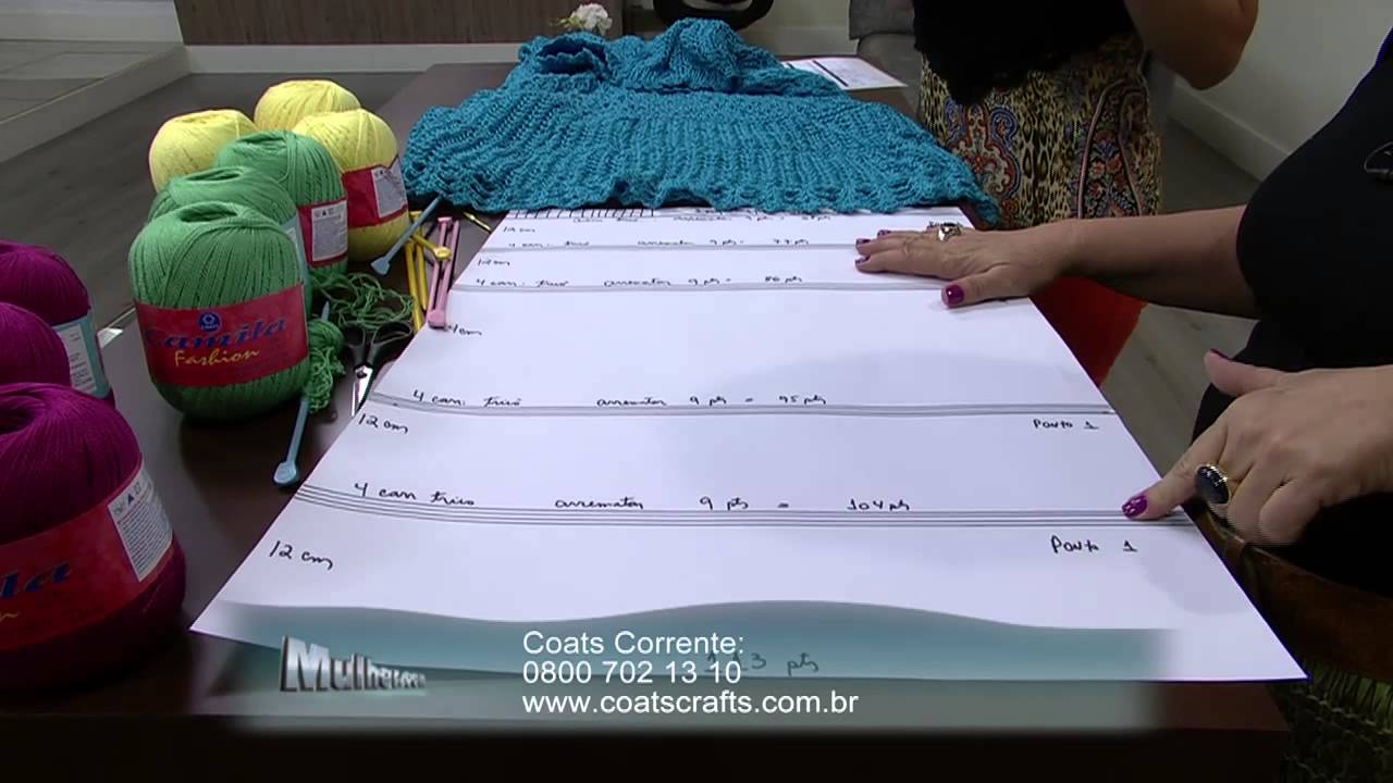 Mulher.com 10/11/2014 - Saia Longa de Trico por Vitória Quintal - Parte 1