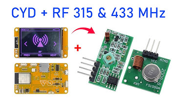 How to Connect RF Transmitter Receiver 315 & 433 MHz with ESP32 Cheap Yellow Display (CYD) Bruce