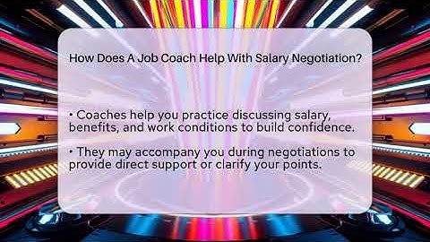 How Does A Job Coach Help With Salary Negotiation? - Accessible Learning For All