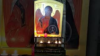 a prayer to Saint Michael #archangelmicheal whats he got in his hand?