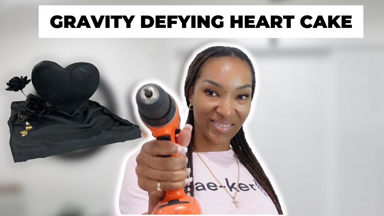 HOW TO MAKE A GRAVITY DEFYING HEART SHAPED CAKE TUTORIAL I VALENTINE'S DAY I THE CAKE CANVAS STUDIO