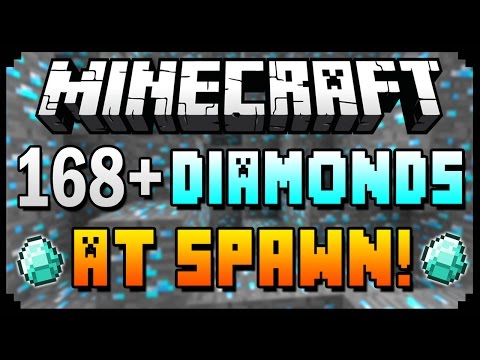 Minecraft - 168+ DIAMONDS AT SPAWN! - Best Diamond Seed