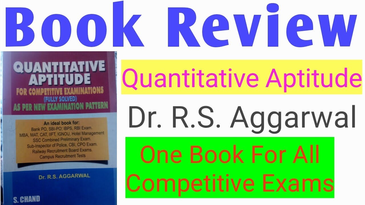 Aptitude Maths By Dr R S Aggarwal Book Review Hindi
