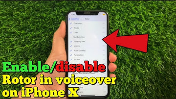 How to enable or disable rotor in voiceover on iPhone X