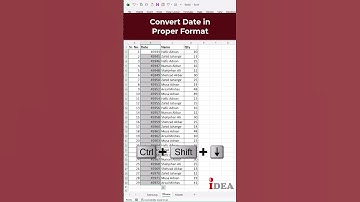 Excel Tips & Tricks | Use CTRL + SHIFT + 3 to Apply Date Format | Excel Keyboard Shortcut