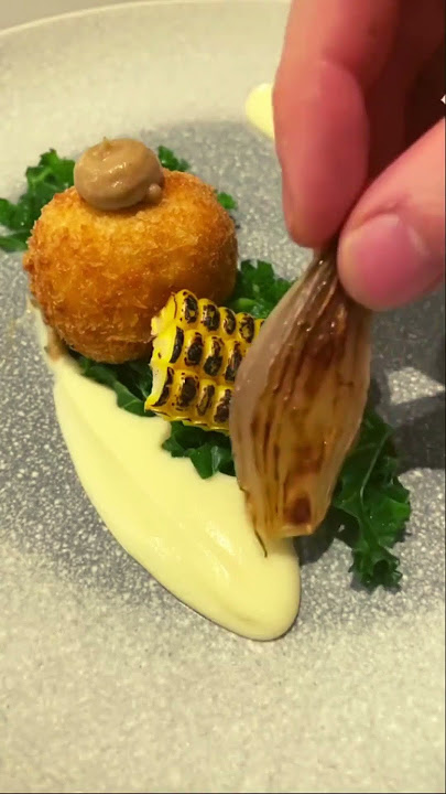 Fine dining chicken breast plated and served #shorts