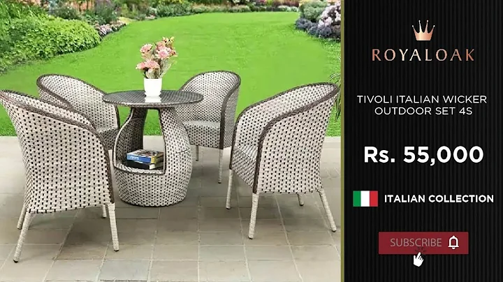 Royaloak | Tivoli Italian Wicker Outdoor Set 4S