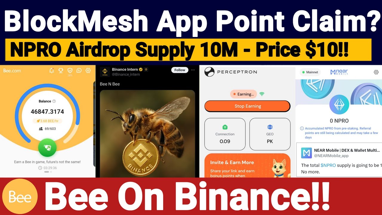 Bee Network на Binance Real? | Приложение для Airdrop от Blockmesh и заявки? | Предложение и цена...
