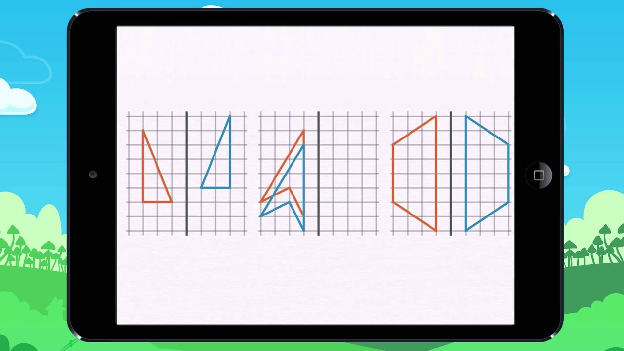 Video 6 ¡Busca las figuras simétricas con respecto al eje! Ejemplo 1 ...