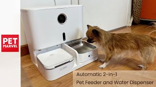 PET MARVEL 2in1 Pet Feeder and Water Dispenser