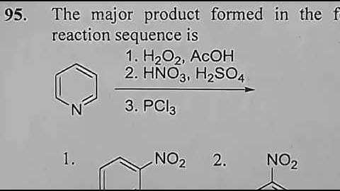 Csir net chemical science solved question Dec 2017 in hindi ,  pyridine electrphilic reaction