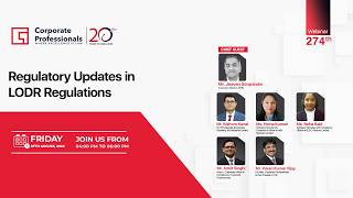 274th Webinar on “Regulatory Updates in LODR Regulations”