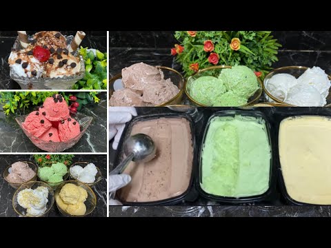 أيس كريم بنكهات مختلفه اقتصادى وكريمى وكميات وفيرة 