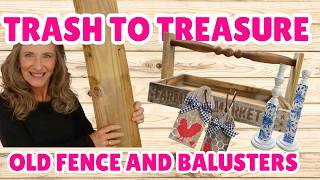TRANSFORMING OLD FENCE PICKET SLATS AND BALUSTERS INTO HIGH END HOME DECOR RECYCLING UPCYCLING