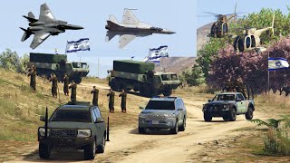 Convoy Under Siege - Iranian War Planes Attack on Isreal Military Convoy in Grand Theft Auto 5