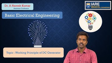 Working Principle of DC Generator by Dr. A Naresh Kumar
