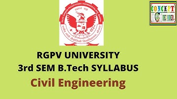 RGPV B.TECH  3rd Semester  2nd Year Civil Engineering ( CE) Syllabus