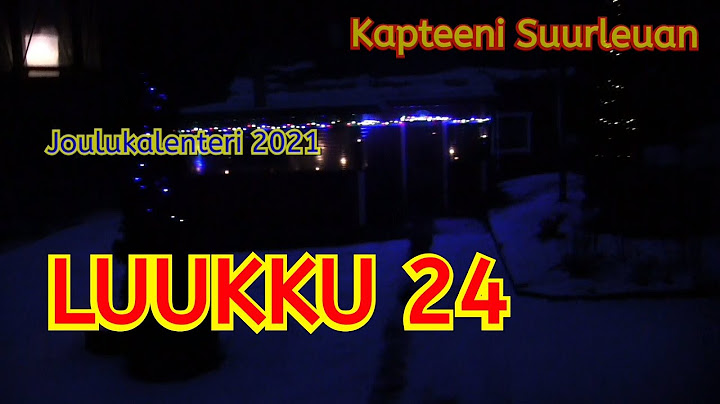 Kapteenin Joulukalenteri, Luukku 24