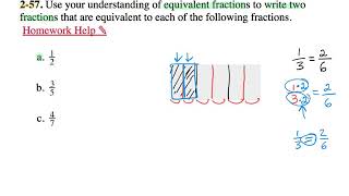 2-57 CPM CC1 Making Equivalent Fractions
