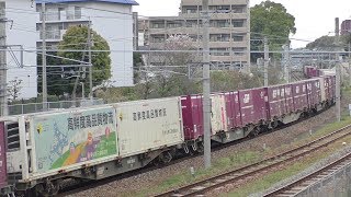 【JR貨物】２０７１レ ＥＦ８１-３０３ 銀釜 東札幌日通コンテナ２個積載