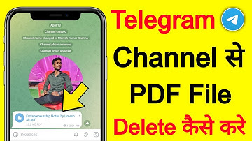 Telegram channel se pdf file kaise delete kare | How to delete pdf file in telegram channel